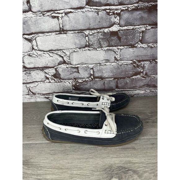 SOUL of AFRICA Nerina Juliet White Blue Leather Bow Ballet Flats Women 7M US/38 - Picture 11 of 16